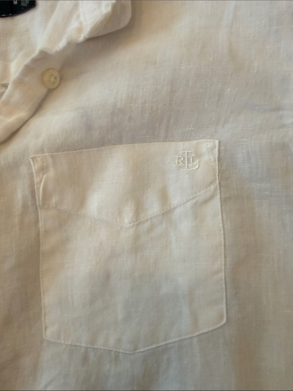 White & Blue Striped Button Cover Up - Picture 3 of 6